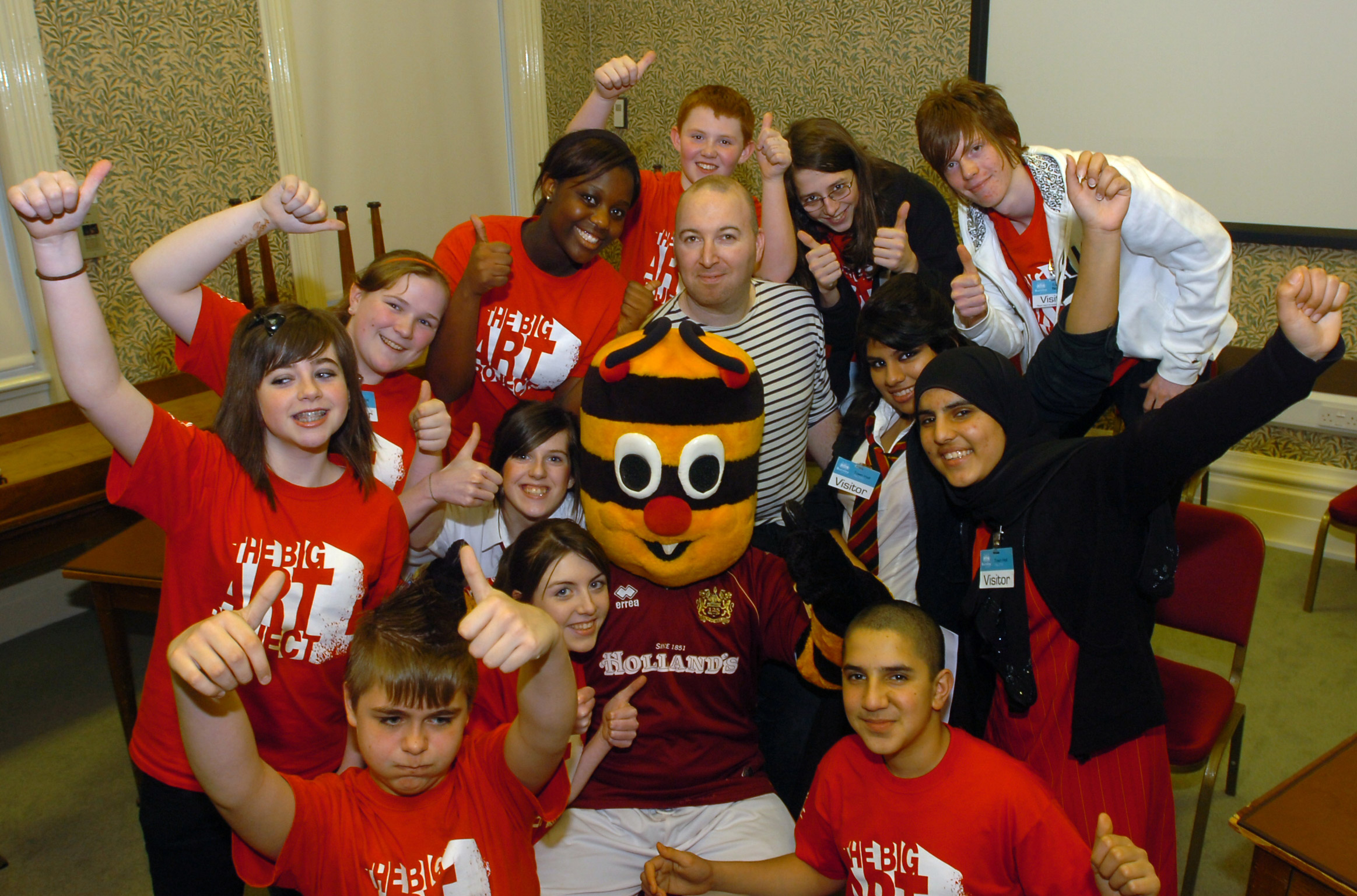 With the FC Mascot